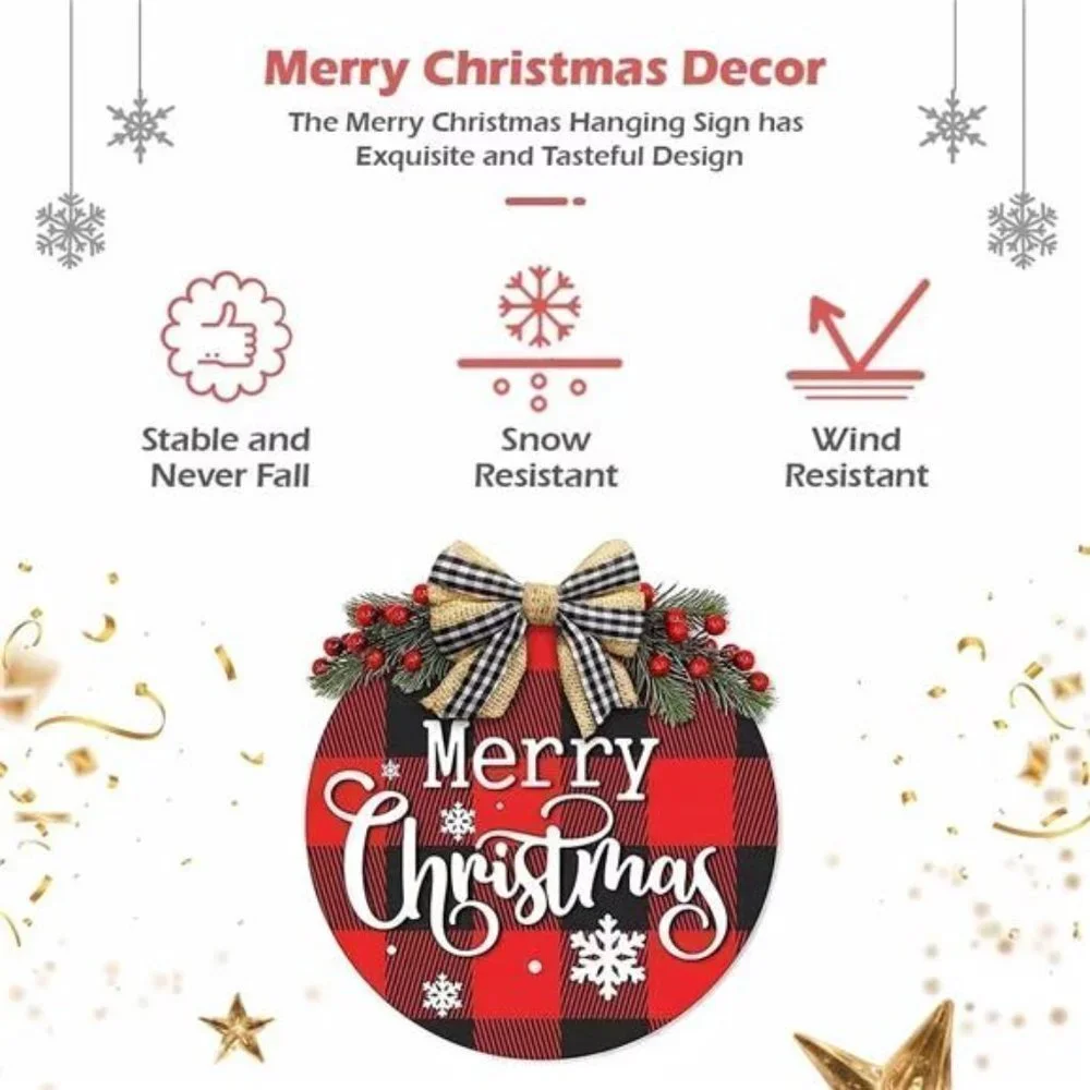 Merry Christmas Wreath Decor